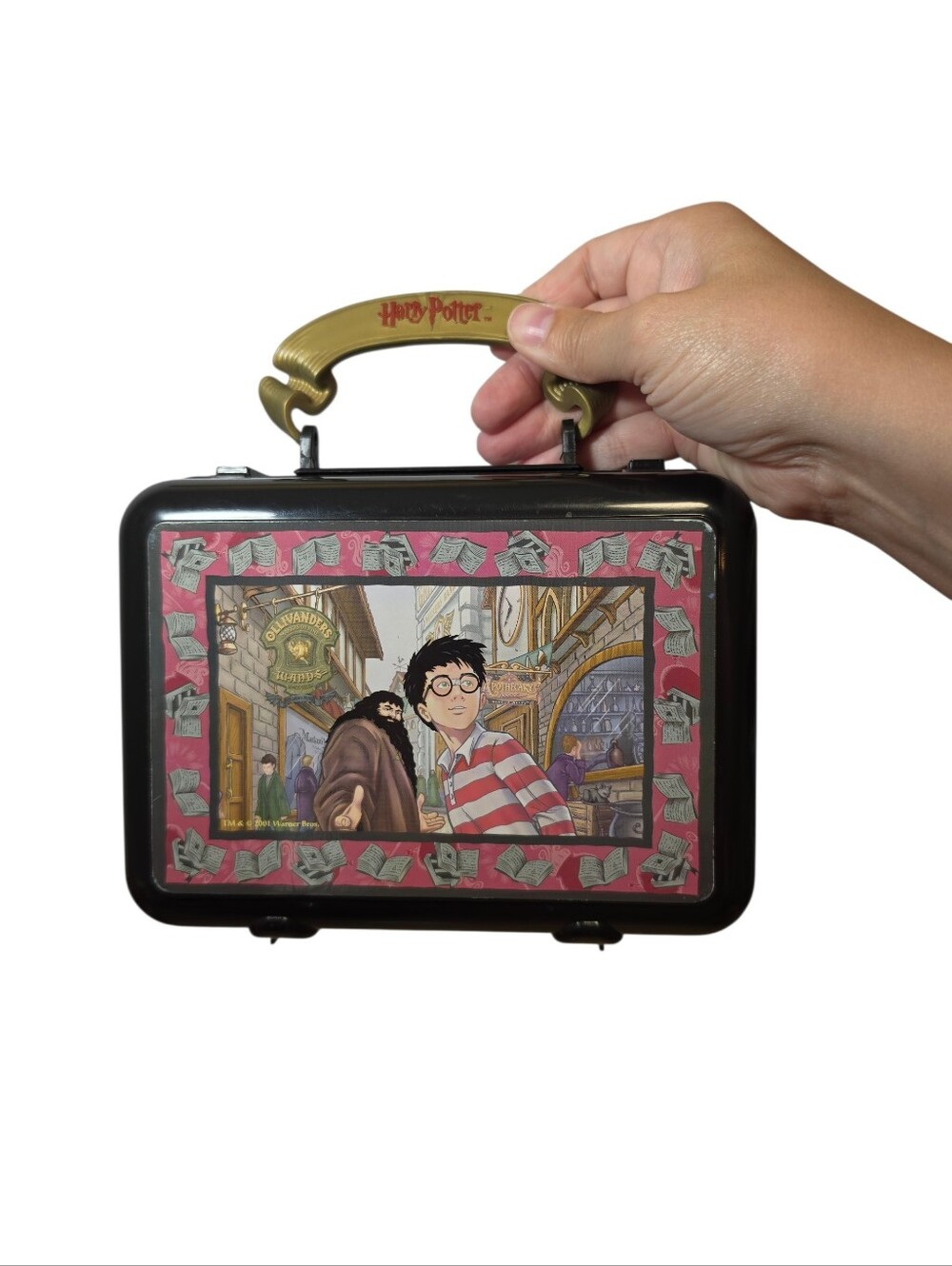 Vintage Warner Bros 2001 Harry Potter Plastic School Pencil Box With Handle